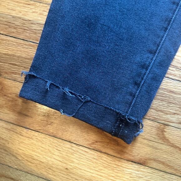 Pacsun Vintage Icon Black Distressed High-Rise Jeans  Raw Hem, Effortless Edge - Picture 6 of 15